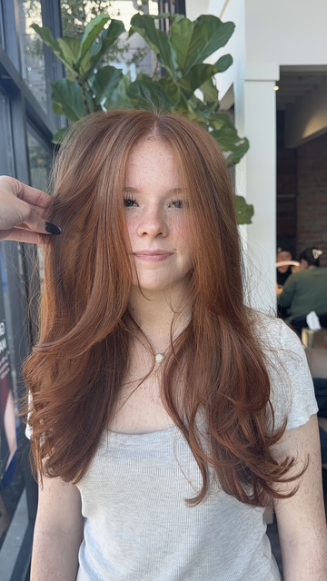 Copper-red color with long layers by Evelyn